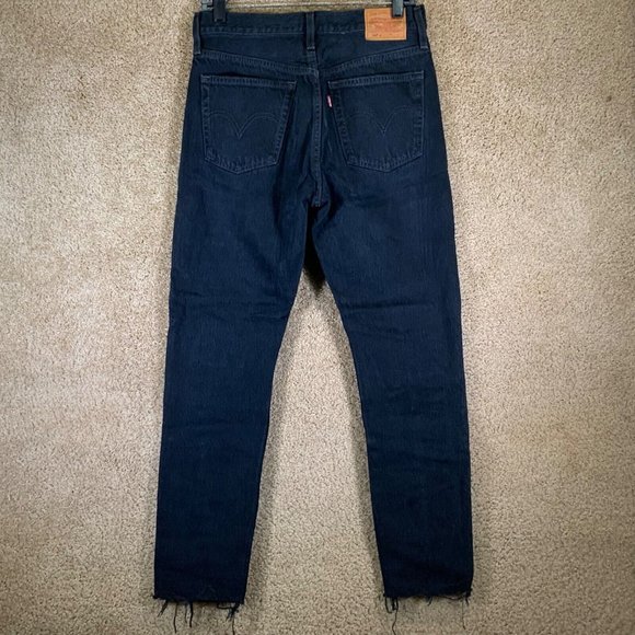 LEVI’S 501 XX Jeans Sz 27x28 Big E Black Distressed Skinny Red Tab 27 X 28 Mens - Picture 2 of 9